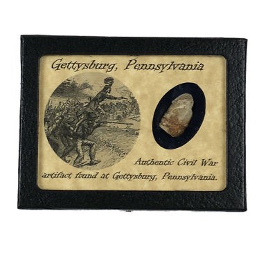 Shot Bullet Relic From The Battle Of Gettysburg With Display Case And Coa