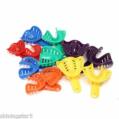 12 Pcs Dental Impression Autoclavable Tray Plastic 6 Sizes L/m/s Adult/child U/l